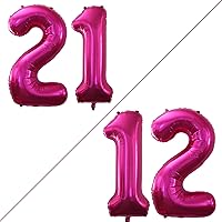 Vista 232 de GOER Globos con el número 80 para decoraciones de fiesta de cumpleaños número 80, globos de helio de aluminio jumbo de 42 pulgadas para 80 Oro rosa