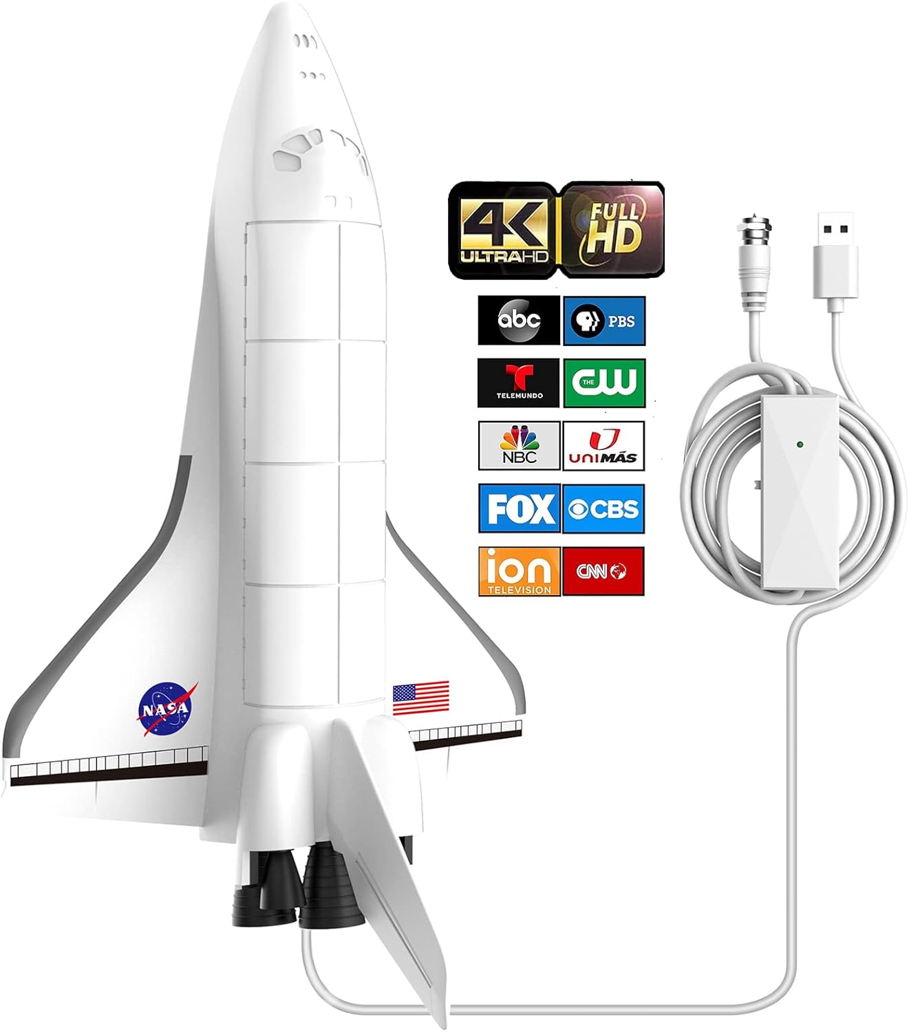 Wonido Antena de TV digital HD amplificada, rango de 250