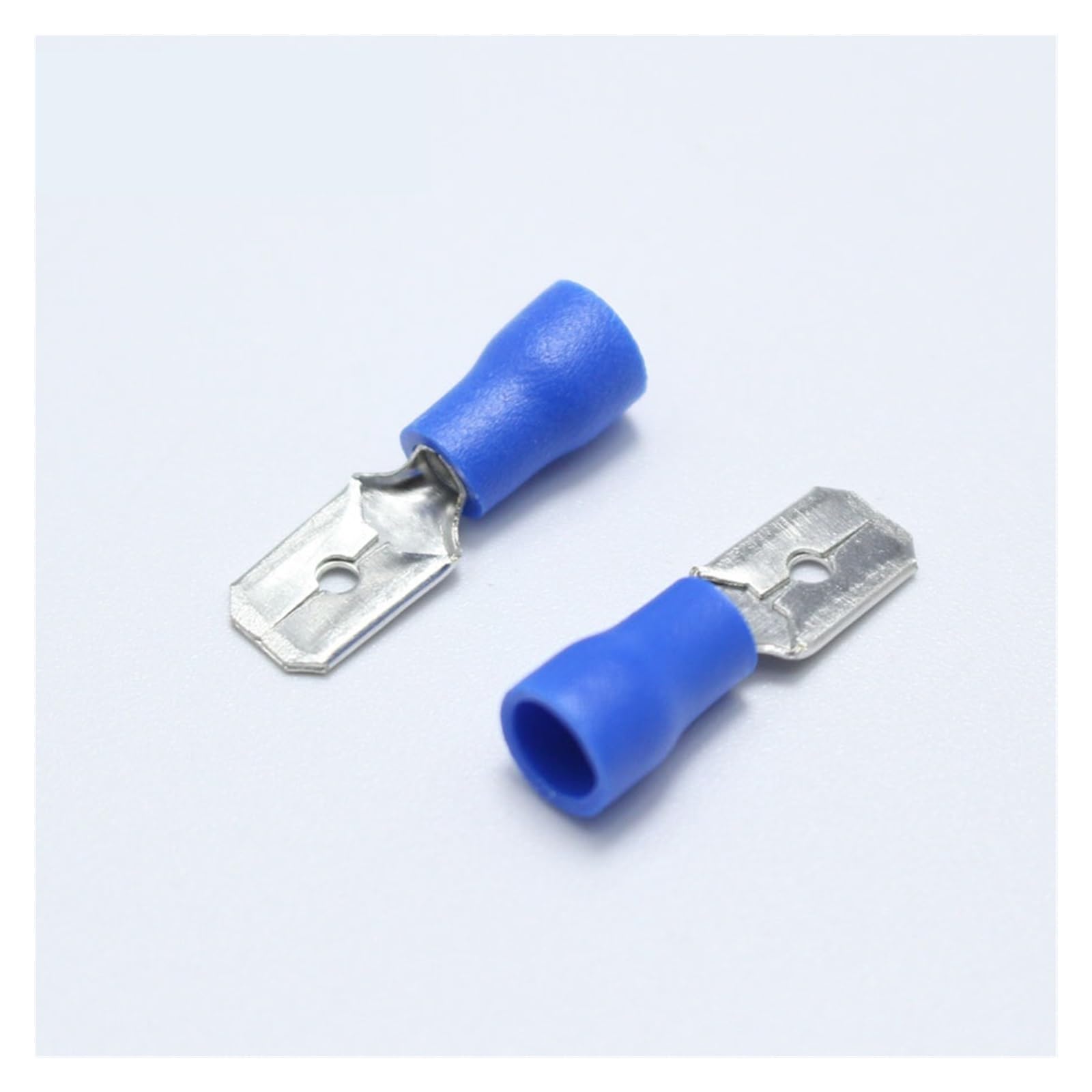 QMKADFQXF 20pcs 6.3mm Crimp Terminal 6.3 Male Pre-insulated Electrical Connectors for 16AWG - 14AWG Wire /1.5-2.5mm2 Cable IMax=15A