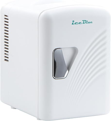 Miniatura 9 de Iceblue Mini nevera, mini refrigerador retro de 4 litros/6 latas, enchufe de CA y cargador de coche de 12 V, refrigerador pequeño compacto y