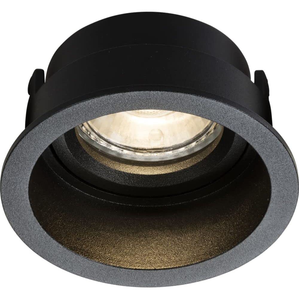 Knightsbridge Dipa Single Fixed Anti-Glare Black Downlight