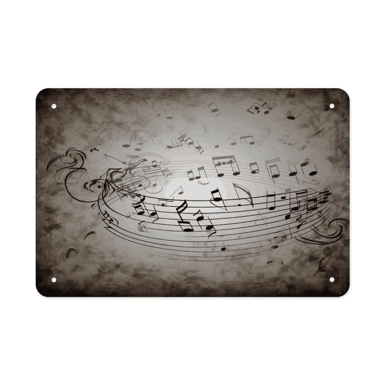 Fekiloot Style Music Note Wall Metal Signs Wall Art Tin Sign