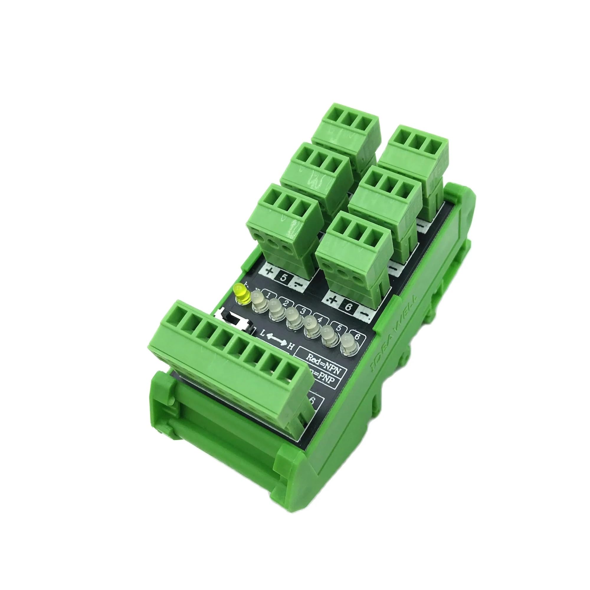 Sensore Interruttore di prossimità a 6 canali Morsettiera Due Linee Tre Linee Modulo di Ingresso Piastra Adattatore fotoelettrico NPN/PNP (Color : 6 Channel, Size : Spring Terminal)
