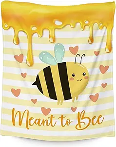 Bee Blanket Gifts, 40"x50" Cute Bee Print Throw for Women Girls, Soft Cozy Warm Flannel for Sofa Bed