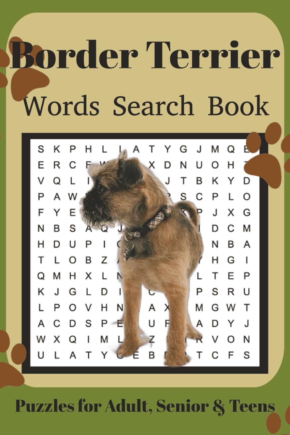 Border Terrier Word Search Book: Fun Word Search Puzzles for Border Terrier Lovers | Relaxing Brain Games for Adults & Seniors | 6x9 Inches | 110 Pages | 50+ Puzzles | Solutions Included