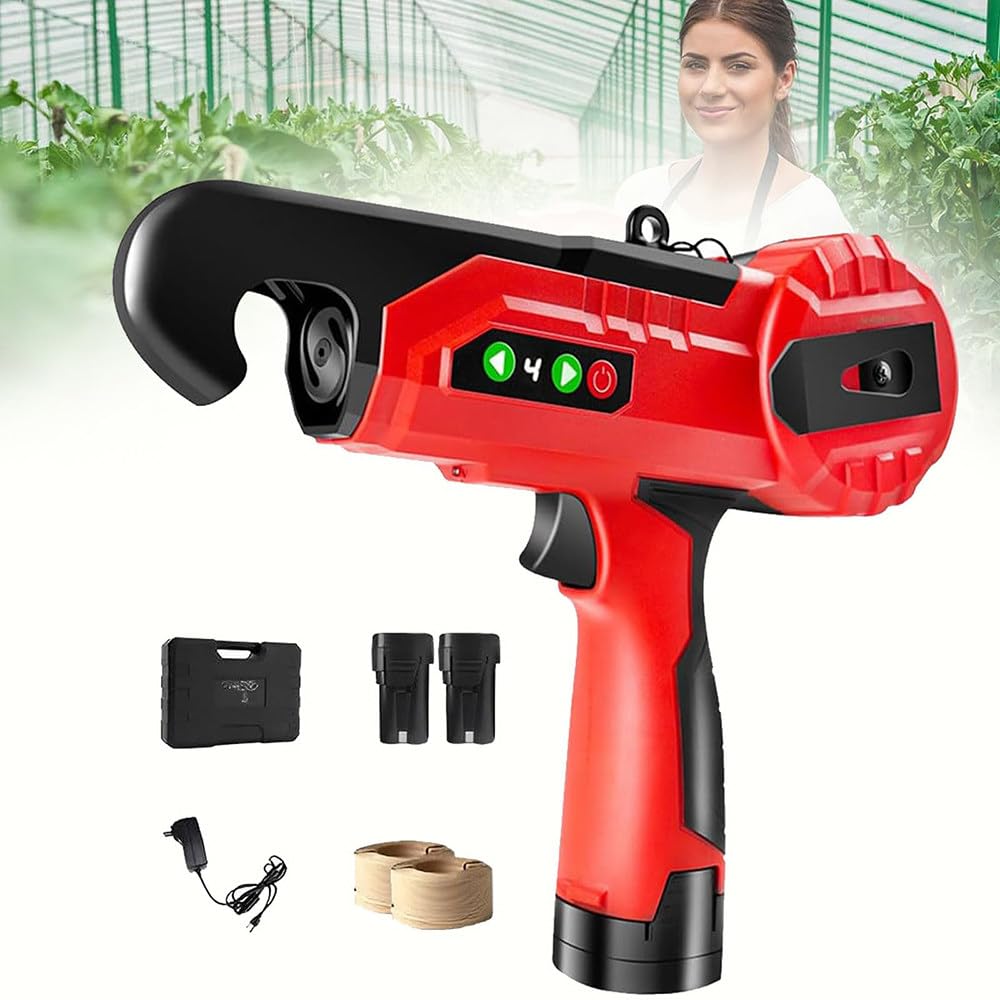 YXYLJOZ Electric Plant Tying Machine, Automatic Vine Binding Tool with Four Gear Adjustment, Handheld Garden Tool for Branches up to 25mm Diameter, Easy to Use
