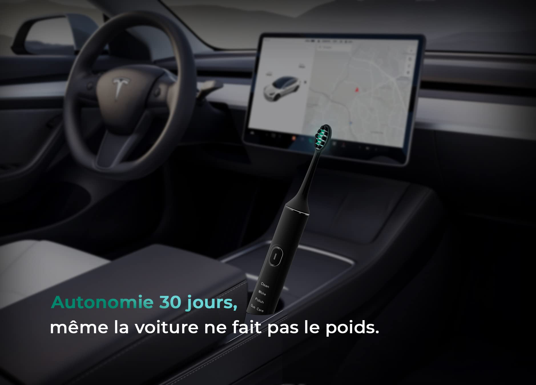 La Divergente Elektrische Schallzahnbürste – mit LED-Technologie – antibakteriell durch Studie – Akku 1 Monat – minimaler Soft-Touch-Griff – 3D Wavy Bürsten – leise < 50 dB