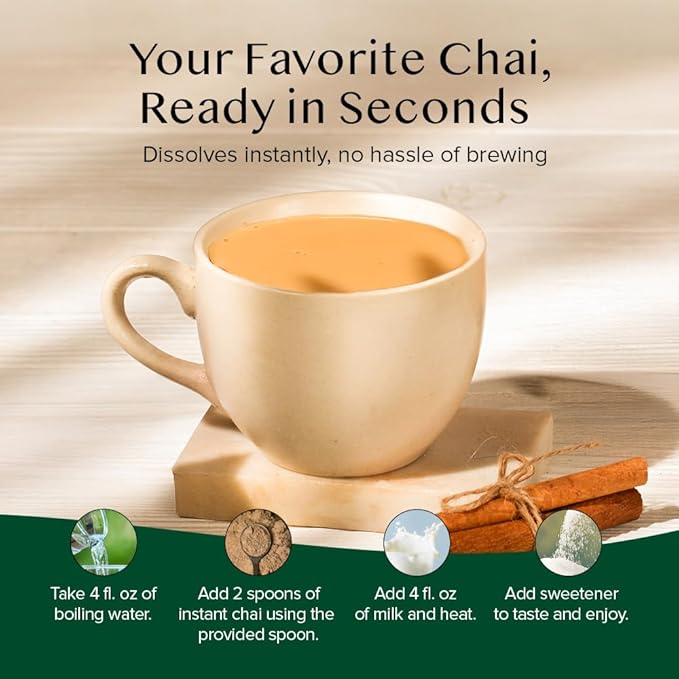Té Masala Chai Instantáneo 85g Polvo Sin Endulzar miniatura 3