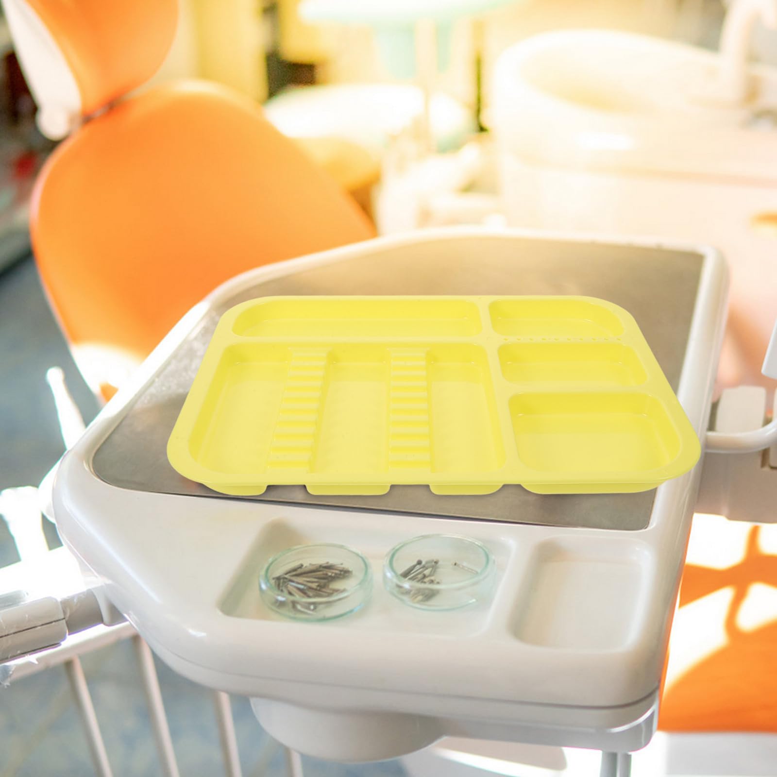 Plateaux Compartimentés Organisateur Polyvalent et Élégant en Plastique Pp Lot de 2 pour Instruments pour Rangement et Conservation