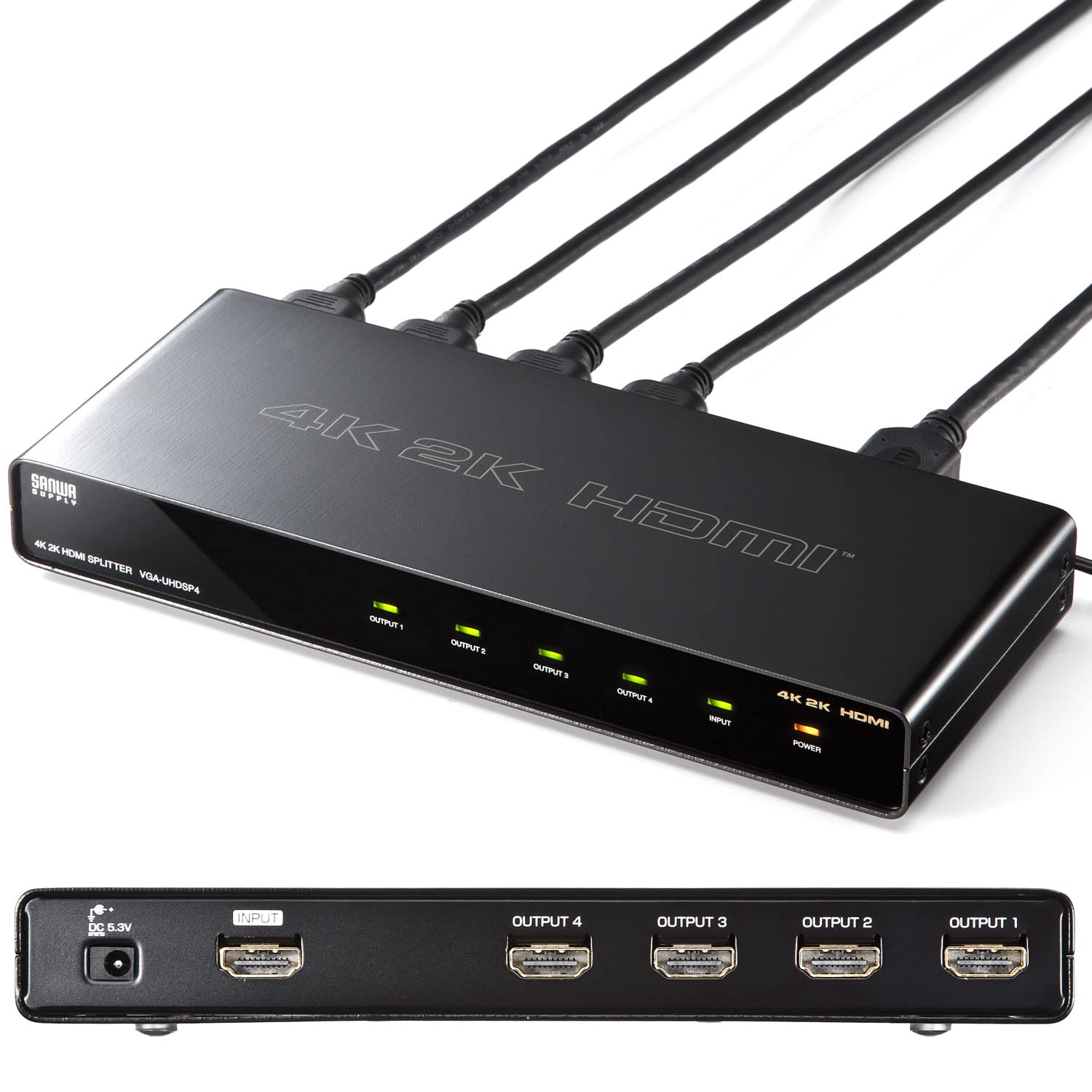Amazon | サンワサプライ アウトレット HDMI分配器 1入力 4出力 4K 2K