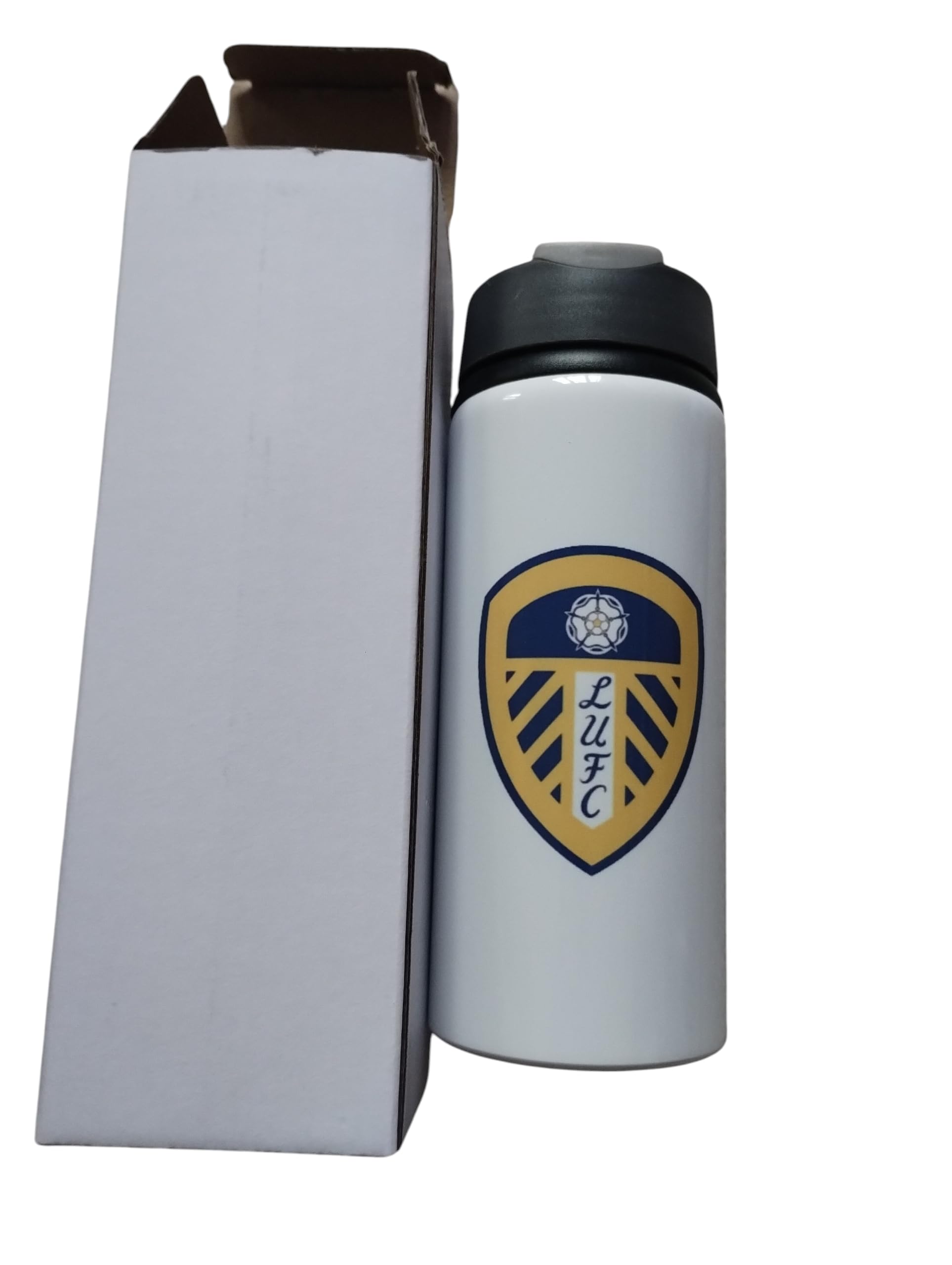 Leeds United colours travel mug drinks bottle