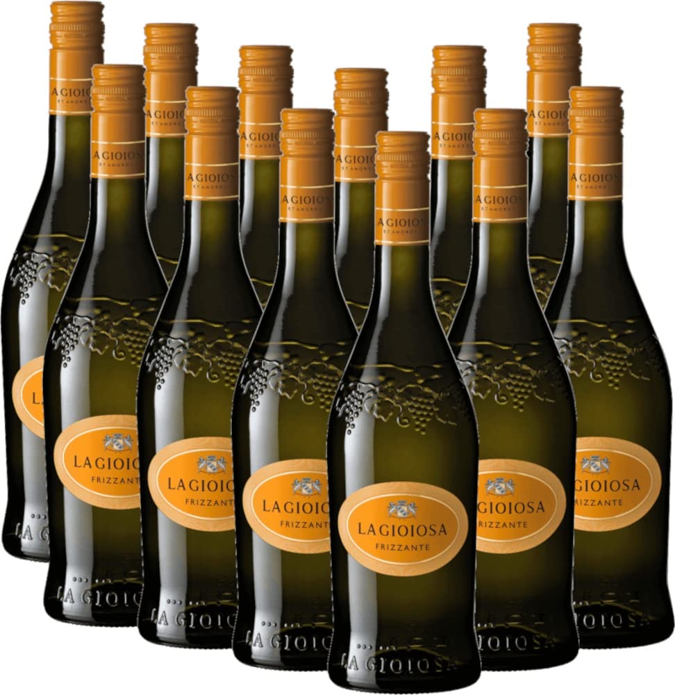 Bianco Frizzante La Gioiosa Perlwein 12 x 0,75l VINELLO - 12 x Weinpaket inkl. kostenlosem VINELLO.weinausgießer