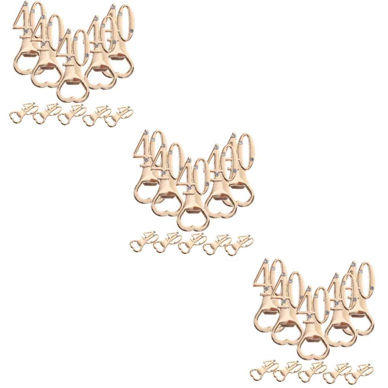 Cabilock 3 Ensembles Ouvre-bouteille D'anniversaire Ouvreurs Thème Aluminium Senior Clé Devoir Decapsuleur Ouvre-bouteille En Métal Faveur De Mariage Ouvre-bouteille Strass 10 Pièces * 3