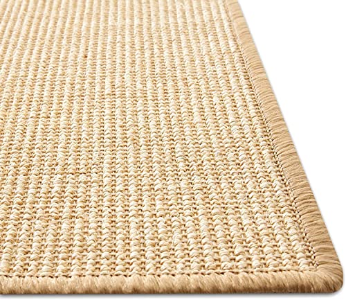 KARAT Sisal Fußmatte Teppich Vorleger Kratzteppich Katzenmöbel Kratzmatte Sisalmatte widerstandsfähig & in vielen Farben und Größen erhältlich (40 x 60 cm Natur)