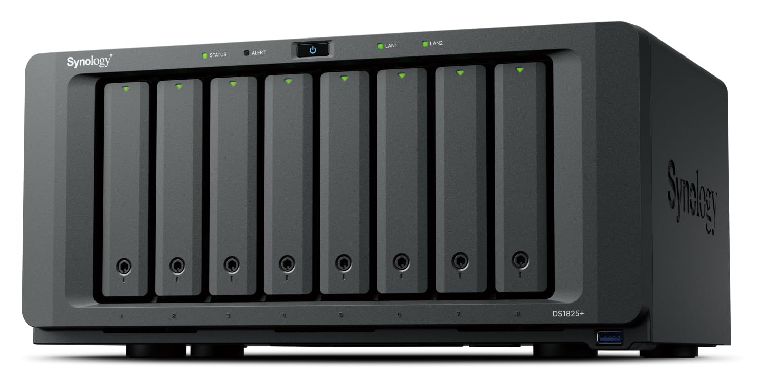 SYNOLOGY DS1825+ – NAS à 8 Baies avec Port 2,5 GbE, Extensible jusqu'à 18 Baies