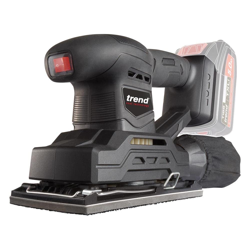 Trend Levigatrice a batteria per terzo foglio 18V (utensile nudo), T18S/TSSB