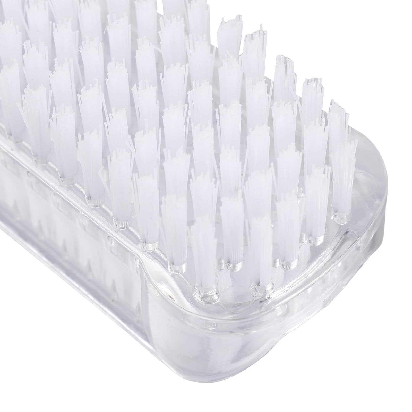 Larcele 6pcs Nail Brush Double Sided Plastic Hand Scrubbing Cleaning Brush for Cleaning Hand Toes Nail Home Garden Salon use MJS-04 (Transparent) - Image 4