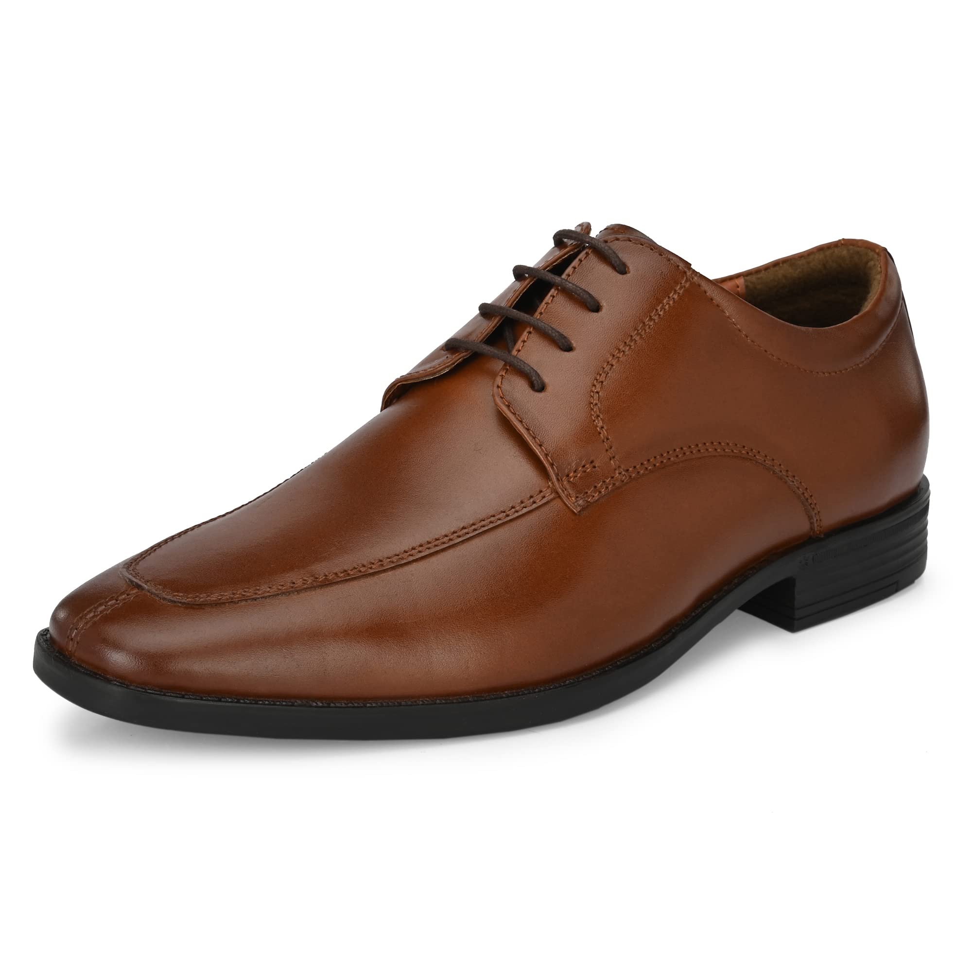 AuserioMen's Full Grain Leather Derby Lace Up Formal Shoes | Anti Skid Sole & Waxed Laces | Antimicrobial & Heat-Insulating | Memory Foam Padded Insole | Shoes for Office & Parties (SSE 225.226.227)