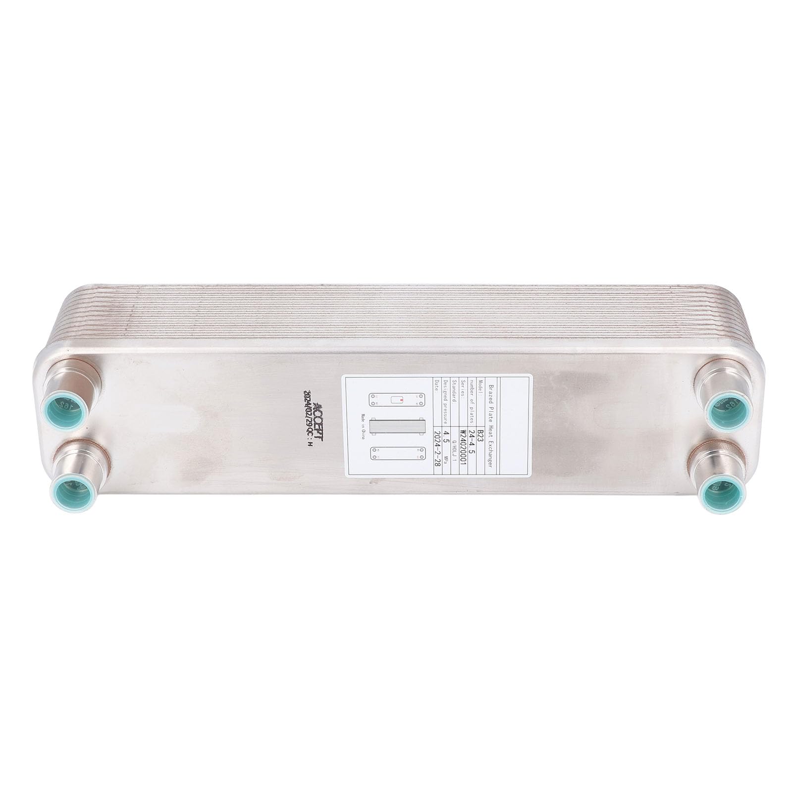 Beer Wort Chiller, Plate Heat Exchanger 4.5MPa Stainless Steel Reduce Oxidation for Water