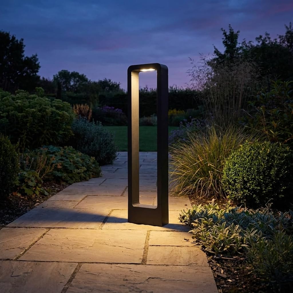 BARCELONA LED Lampa Słupkowa LED Zewnętrzna 10W IP65 Ciepła Biel 3000K 900LM Lampa Ogrodowa Aluminium Nowoczesny Design Oświetlenie Ścieżek Trawnik Taras Wodoodporna