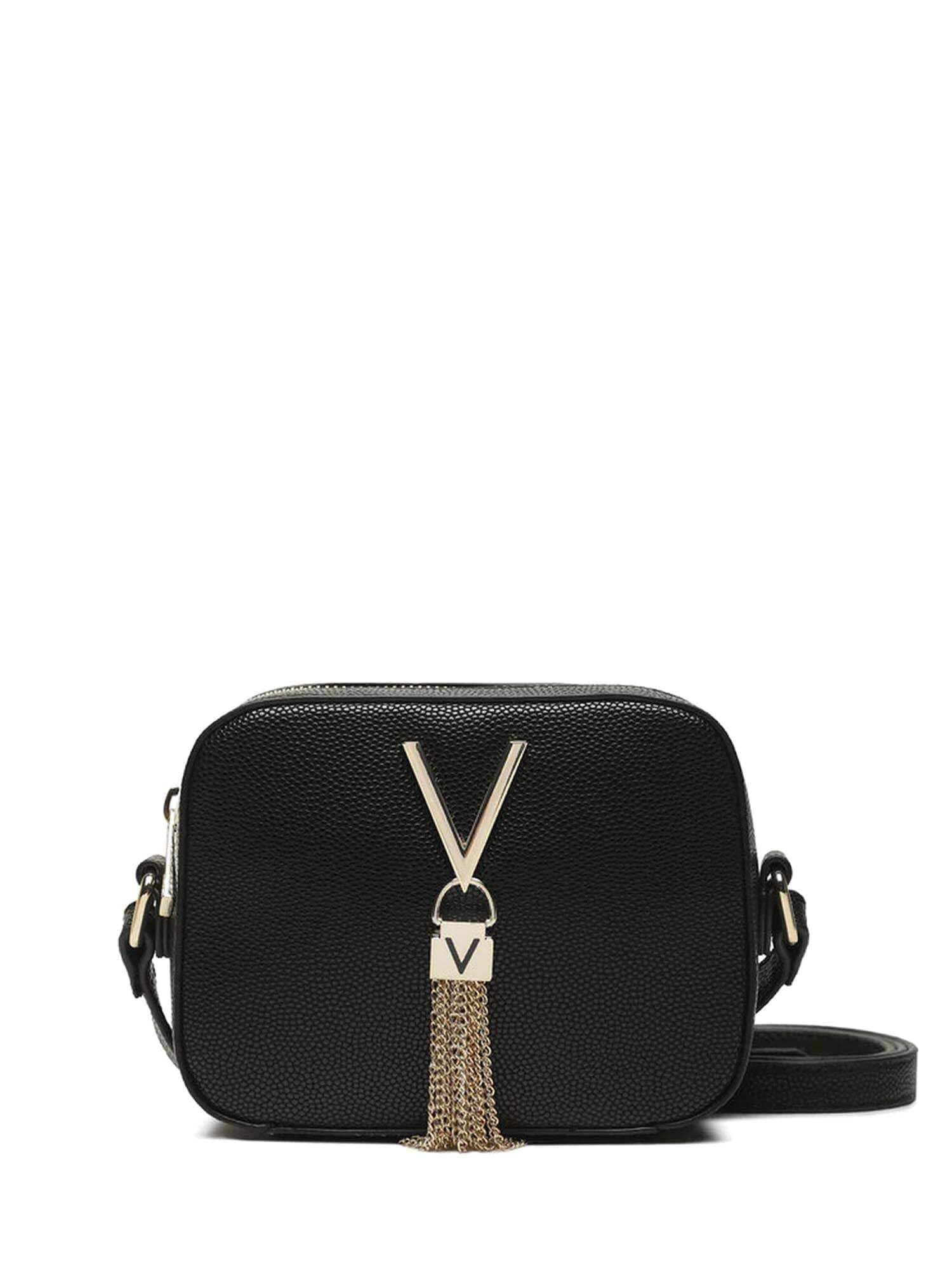 Valentino Women's Haversack 1r4-divina Unique Tascapane, Nero/Gold, ÚNICA