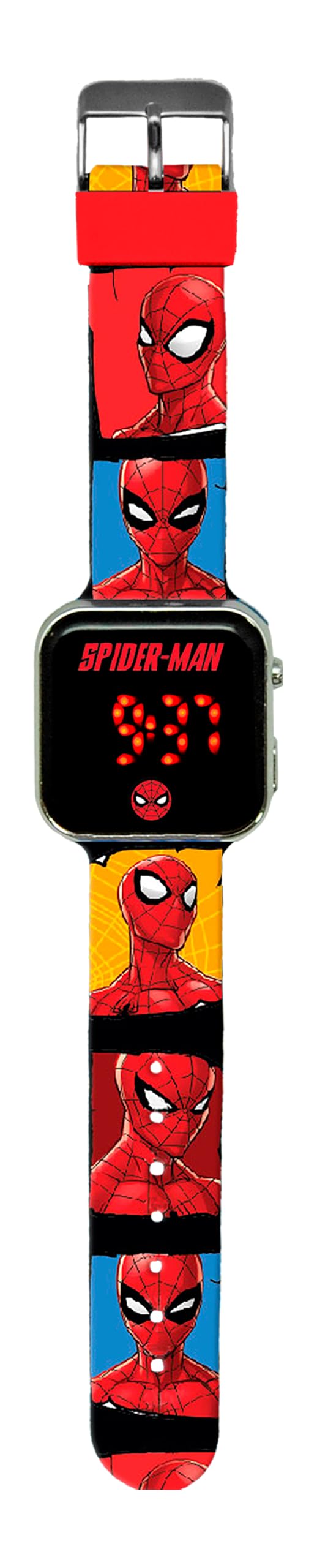 Spiderman Digitale Kinderuhr – Mehrfarbiges LED-Armband-Display
