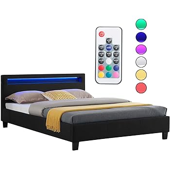 Caro Mobel Doppelbett Polsterbett Bettgestell Laredo 140x200 Cm In Schwarz Inklusive Lattenrost Amazon De Kuche Haushalt