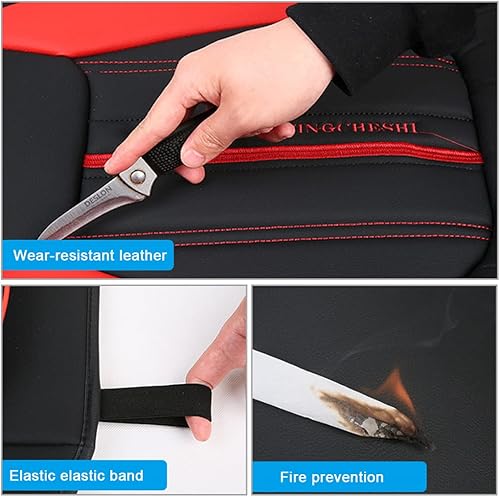 Miniatura 7 de Ruberpig Funda de asiento de automóvil compatible con Mazda 2 Mazda2 2007-2019, cobertura completa, transpirable e impermeable, cojín de asiento de