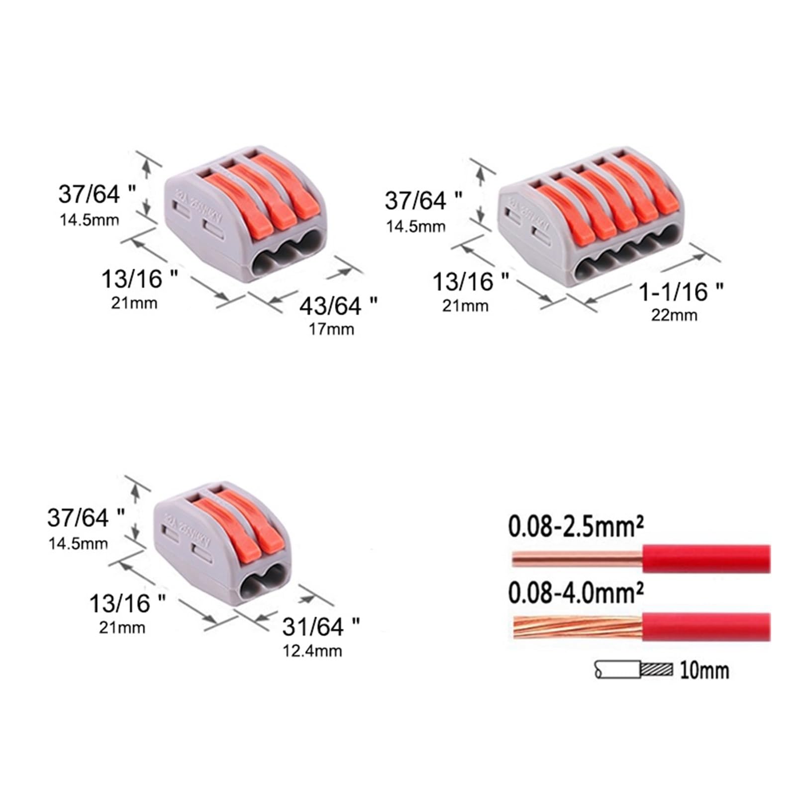 30/100PCS Push-in Filo Elettrico Morsettiera Connettore Universale Leva C Docking Collegamento 32A 250V(413,100 PCS)