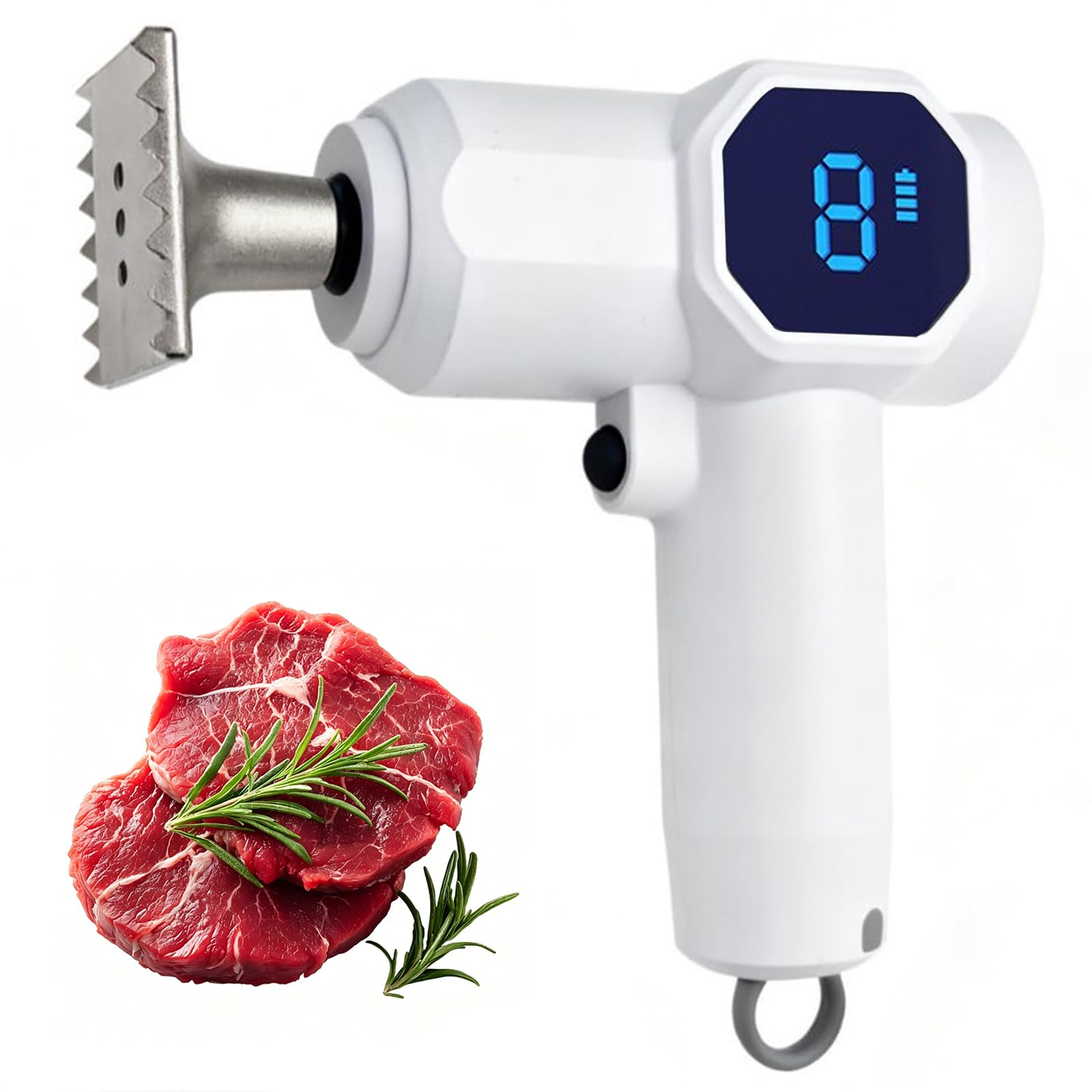 Ablandador eléctrico de carne de mano para ablandar filetes duros sin esfuerzo físico