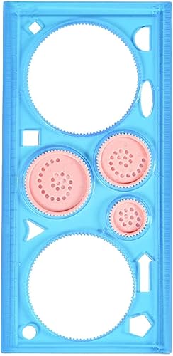Regla geométrica multifuncional, Regla de plantillas de dibujos de dibujo, Regla de geometría de aprendizaje de matemáticas, Regla de plantilla de