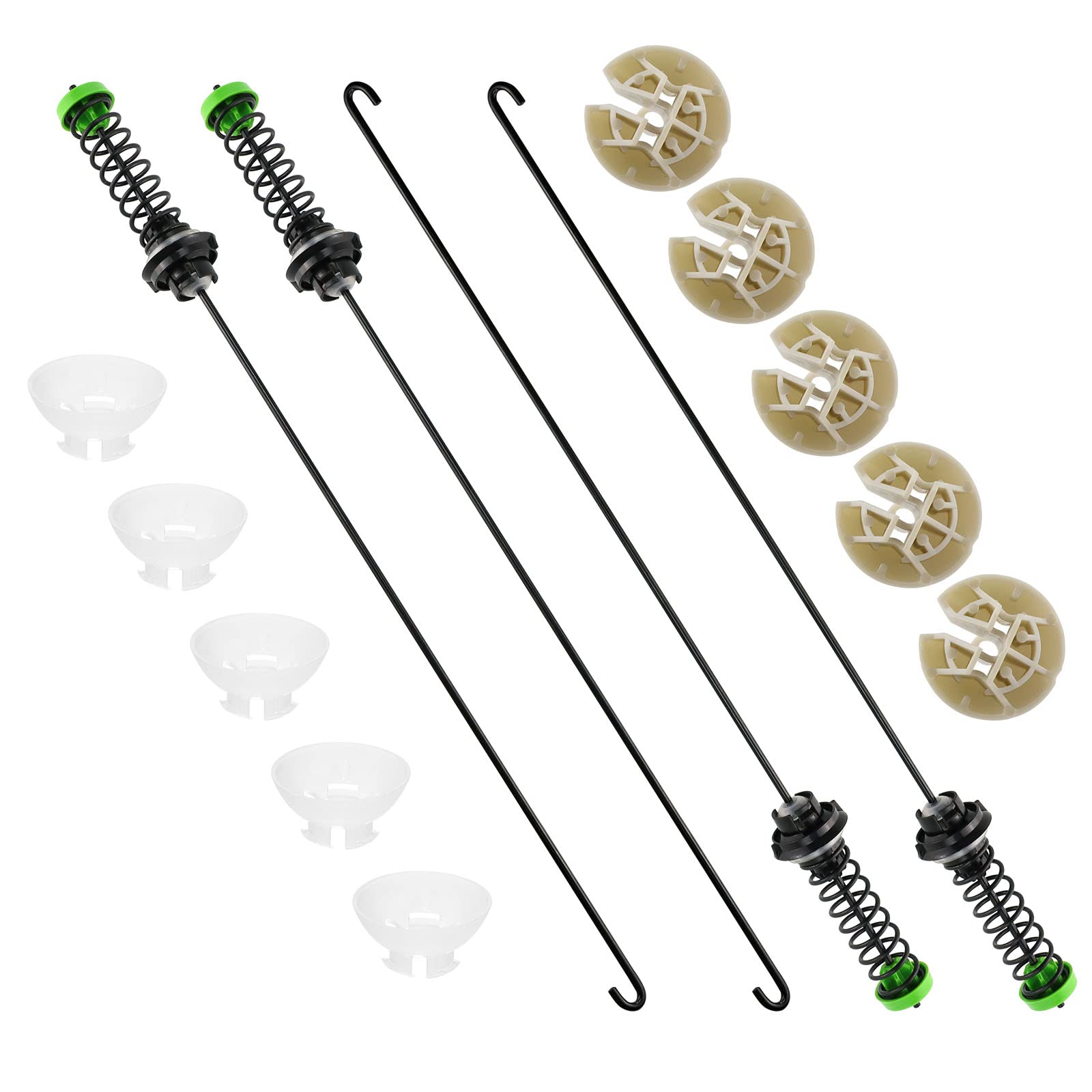 Upgrade W11130362 Washer Suspension Rod Kit 4Pcs,Compatible with May-tag Whirl-pool Cro-sley Washing Machines Fit MVWC565FW0, WTW5000DW0, 11022352510, WTW5000DW2