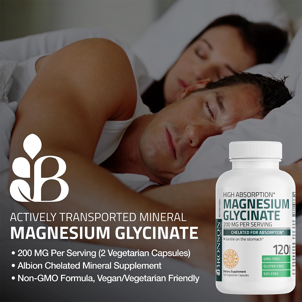 Bronson Magnesium Glycinate 200mg (120 Viên) - Phuc Tran