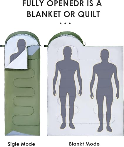 Miniatura 69 de Sleeping Bags for Adults Cold Weather - 20 Degree Big&Tall Size Backpacking Lightweight Waterproof for Girls Boys Mens Teen Women for Camping Hiking