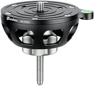 LEOFOTO YB-100SP 100mm Low Profile Levelling Half Ball Adapter for Bowl Tripod Short Handle Hollow Lightweight