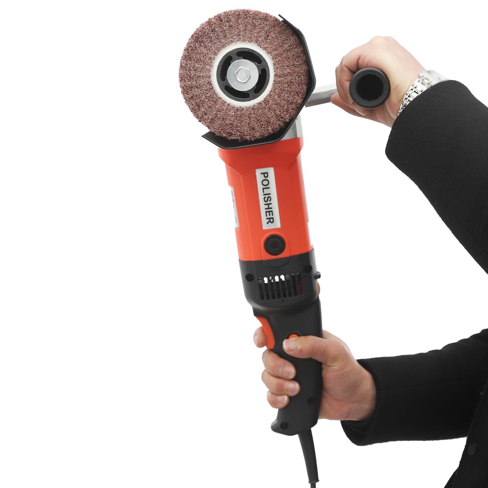 Rasatura macchina 1400 W 8 marce, regolazione della velocità 600 – 3600 RPM, levigatrice a spazzola con blocco del mandrino, blocco interruttore, spazzola per ristrutturazione, smerigliatrice con