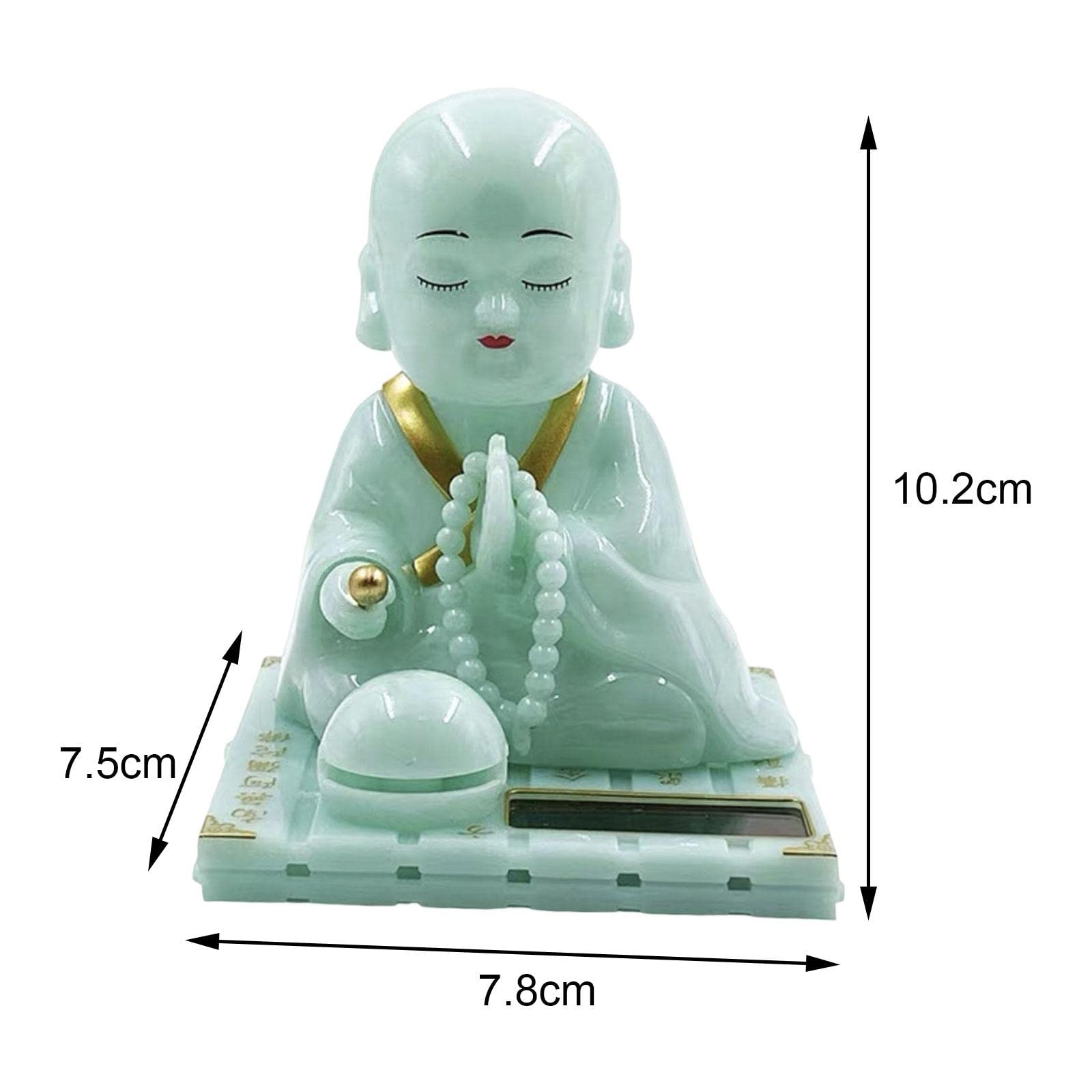 Amazon.com: Gralara Solar Dancing Little Monk Figurine, Green
