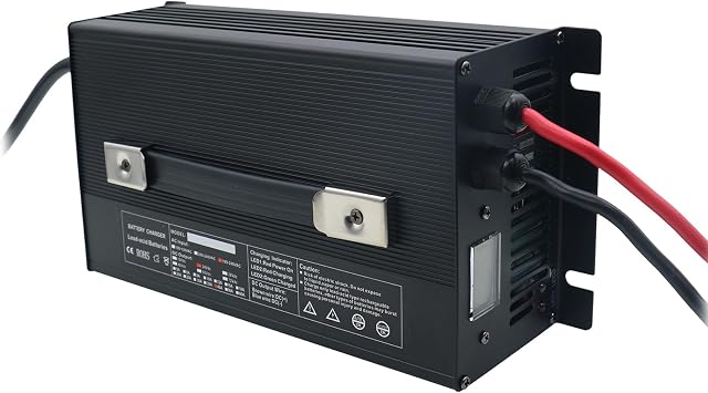 24V 40A Forklift Battery Charger with 50A/120A/175A/350A Anderson Plug, Lead-Acid Batteries Charger with LCD Display Trickle Charging,Black,175A