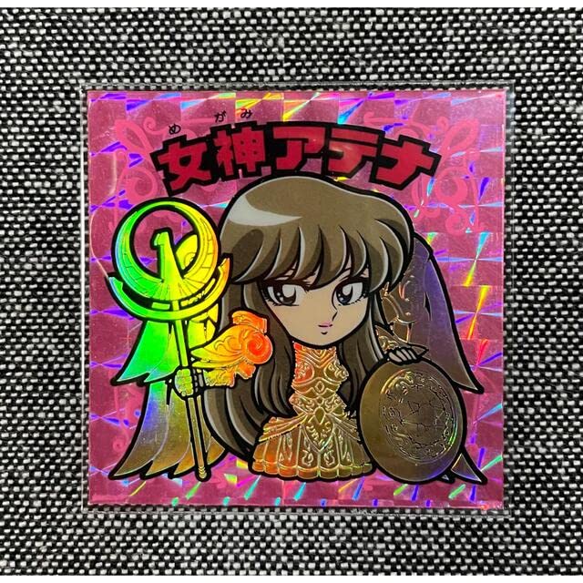 聖闘士星矢 ビックリマン風 自作シール 限定 女神アテナ らべんだーは