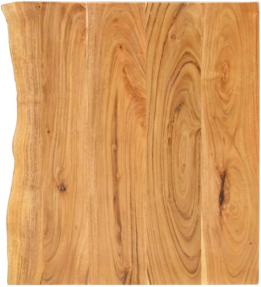 vidaXL Solid Wood Acacia Bathroom Vanity Top Worktop Washing Table Plate Floating Countertop Sink Console Wooden Home Interior 31.5"