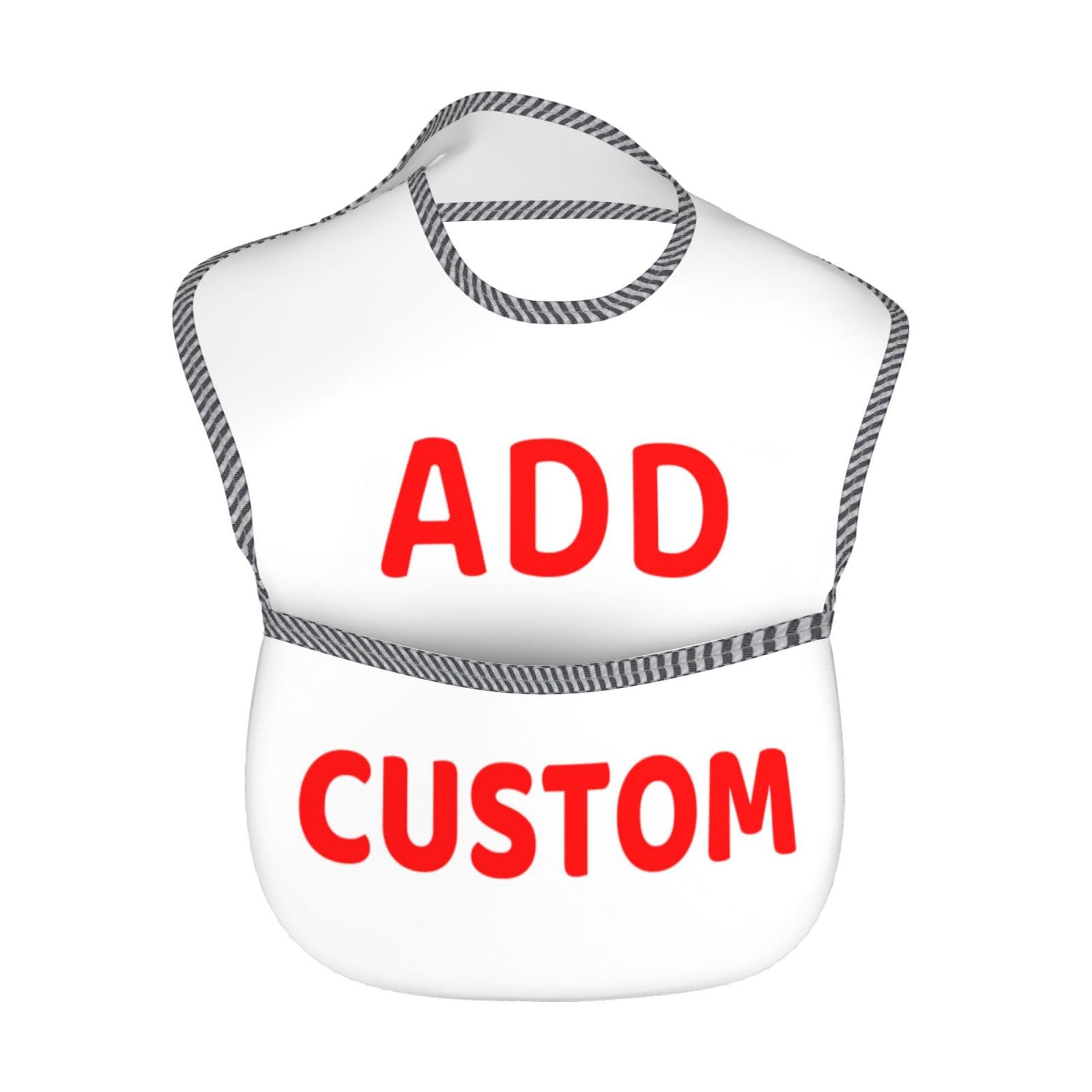 DICUSPEROZTOM Custom Water-resistant Baby Bib, Personalized Adjustable Feeding Drooling Bib with Name Photo Customized Baby Clothing Protector