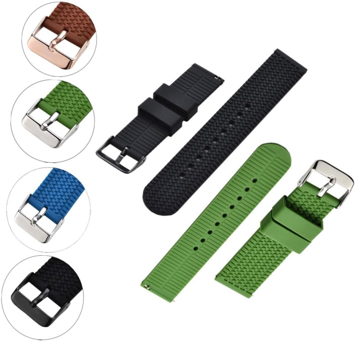 Beavorty Creative Silicone Watchband Soft Tire Grain Design Comfortable Durable Wristband for Fitness Activities for Sports Enthusiasts