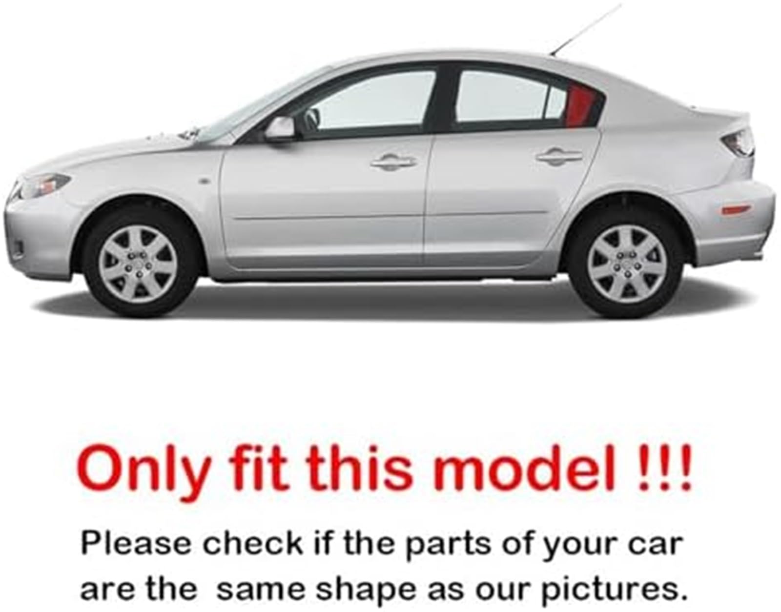 Osłona automatycznej żaluzji Żaluzja tylnej szyby, dla Mazda 3 Sedan 2003 2004 2005 2006 2007 2008 osłona bocznej szyby samochodu naklejka wykończeniowa Spoiler(BLACK Carbon)
