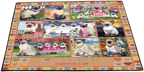 Vista 11 de Doggie of the Day Siamese Cat Floor Mat - Easter Holiday - Best Dog Doormat - Protector Decor - Unique Portrait Art - Premium Quality Decoration