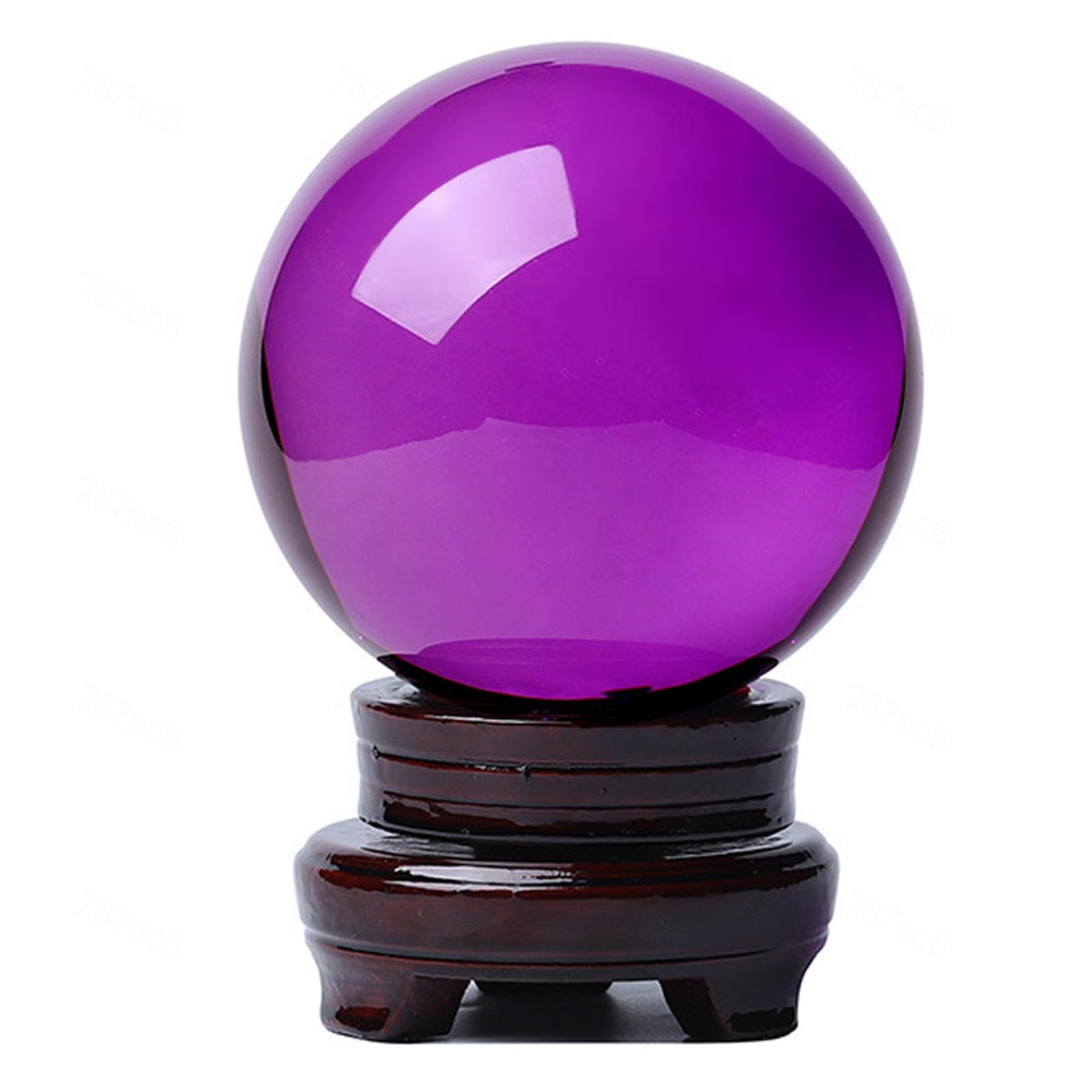 DPURPIWADY Clear Rainbow Amethyst Purple Crystal Quartz Ball Sphere Orb Spiritual,20cm