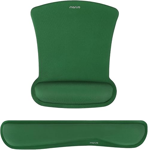 Miniatura 21 de MOSISO Soporte para reposamuñecas para mouse pad y juego de teclado, base antideslizante ergonómica, alivio del dolor en el hogar, oficina, cojín