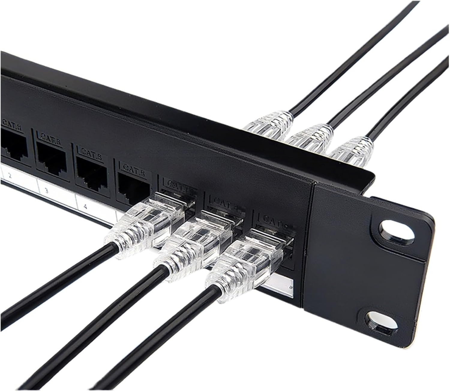 8-port 1U empty patch panel suitable for standard Keystone rack mounting(Cat.6 8port Panel)