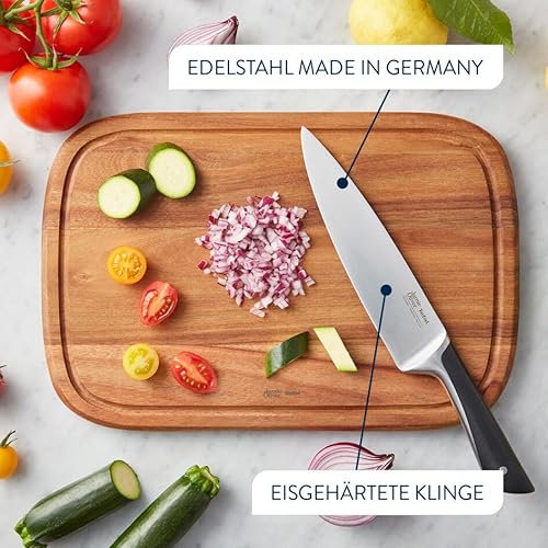 Foto von Tefal Jamie Oliver Santokumesser 16,5 cm, hohe Schneideleistung, unverwechselbares Design, widerstandsfähige und langlebige Klingen, Edelstahl, schwarz, K2671556