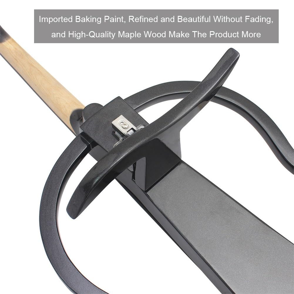 Violonchelo electrónico 4/4 negro Violonchelo eléctrico profesional Madera maciza Cuerpo de madera de arce Accesorios de ébano Instrumento musical con estuche Sintonizador de puente de arco