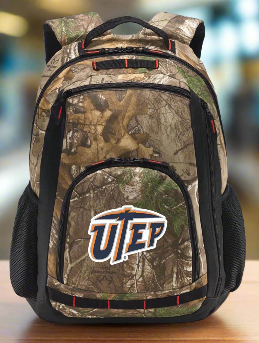 Broad Bay UTEP Backpack Camo UT El Paso Backpack with Laptop Computer Section